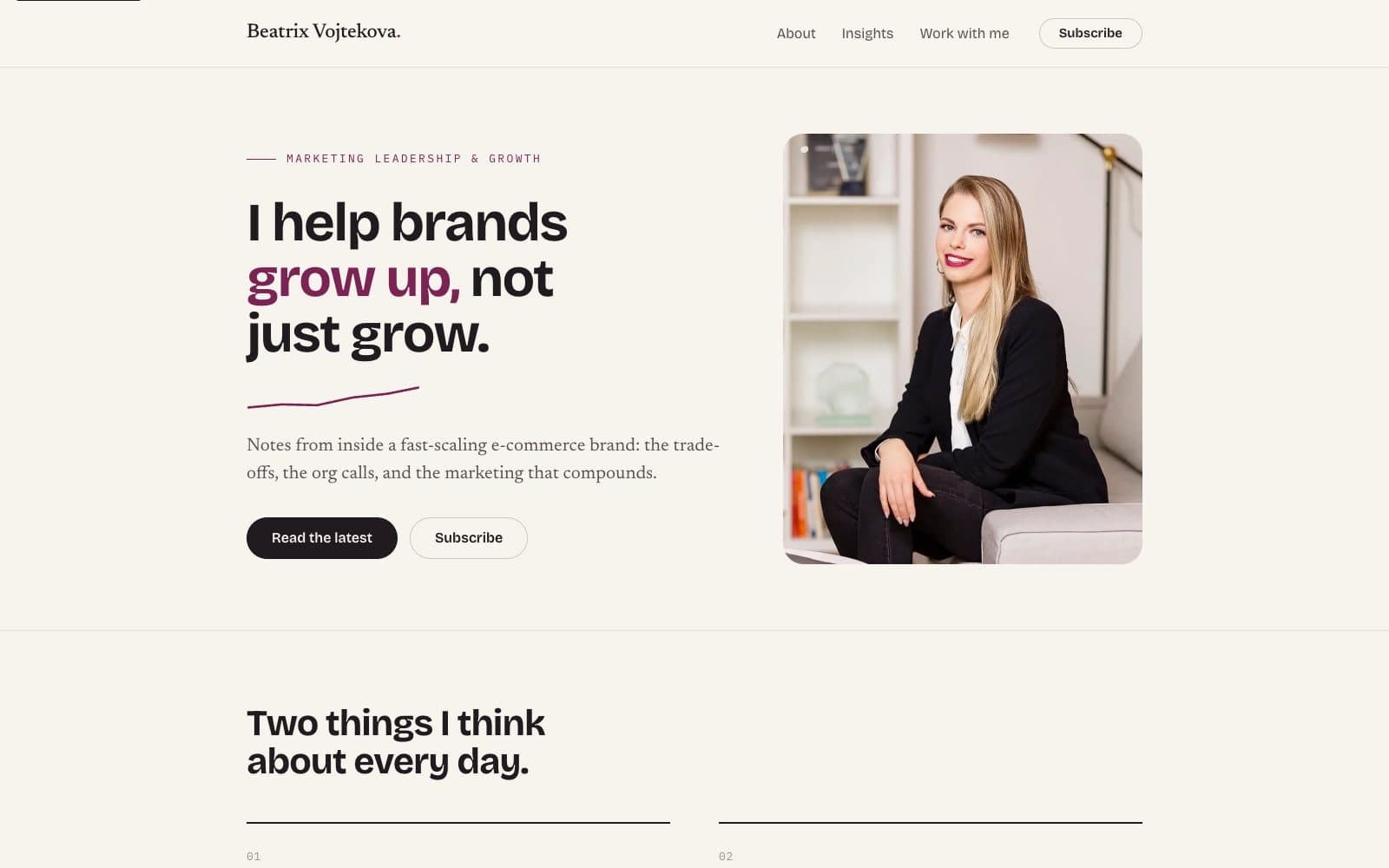 Beatrix Vojteková website home page